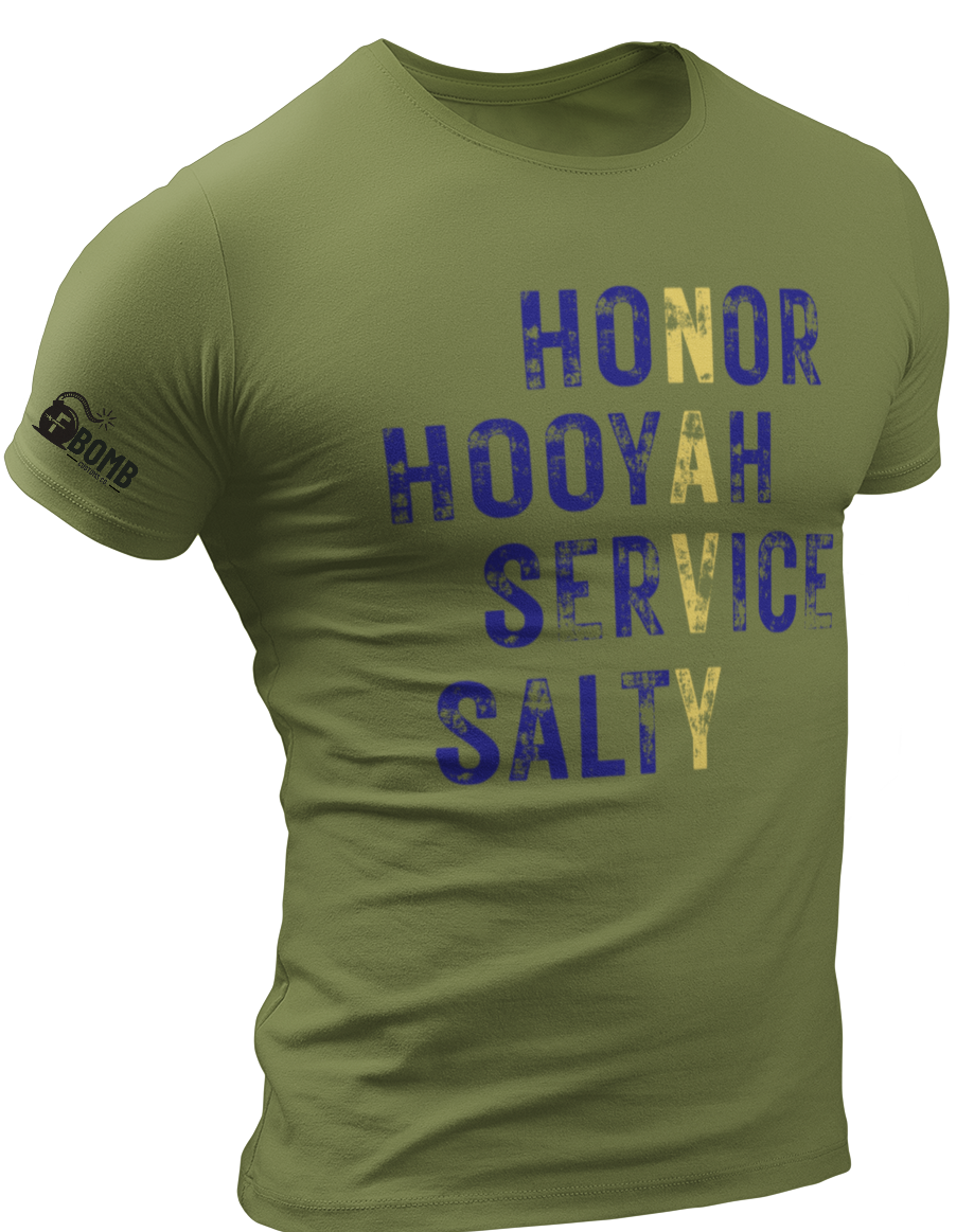 Honor, Hooyah, Service, Salty
