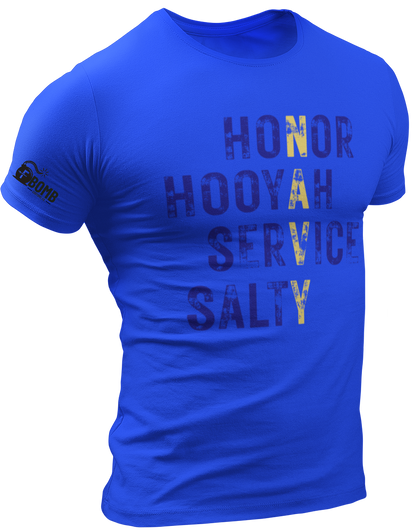 Honor, Hooyah, Service, Salty