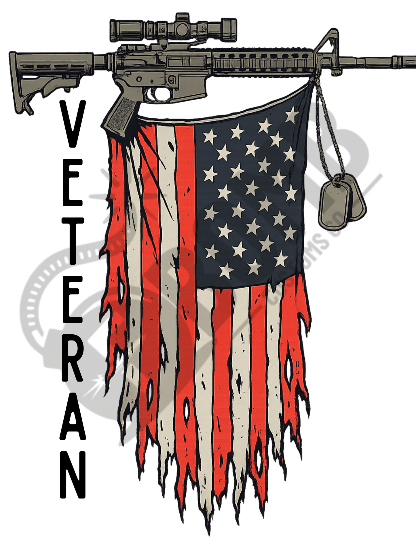 Worn Flag. Loaded Mag.